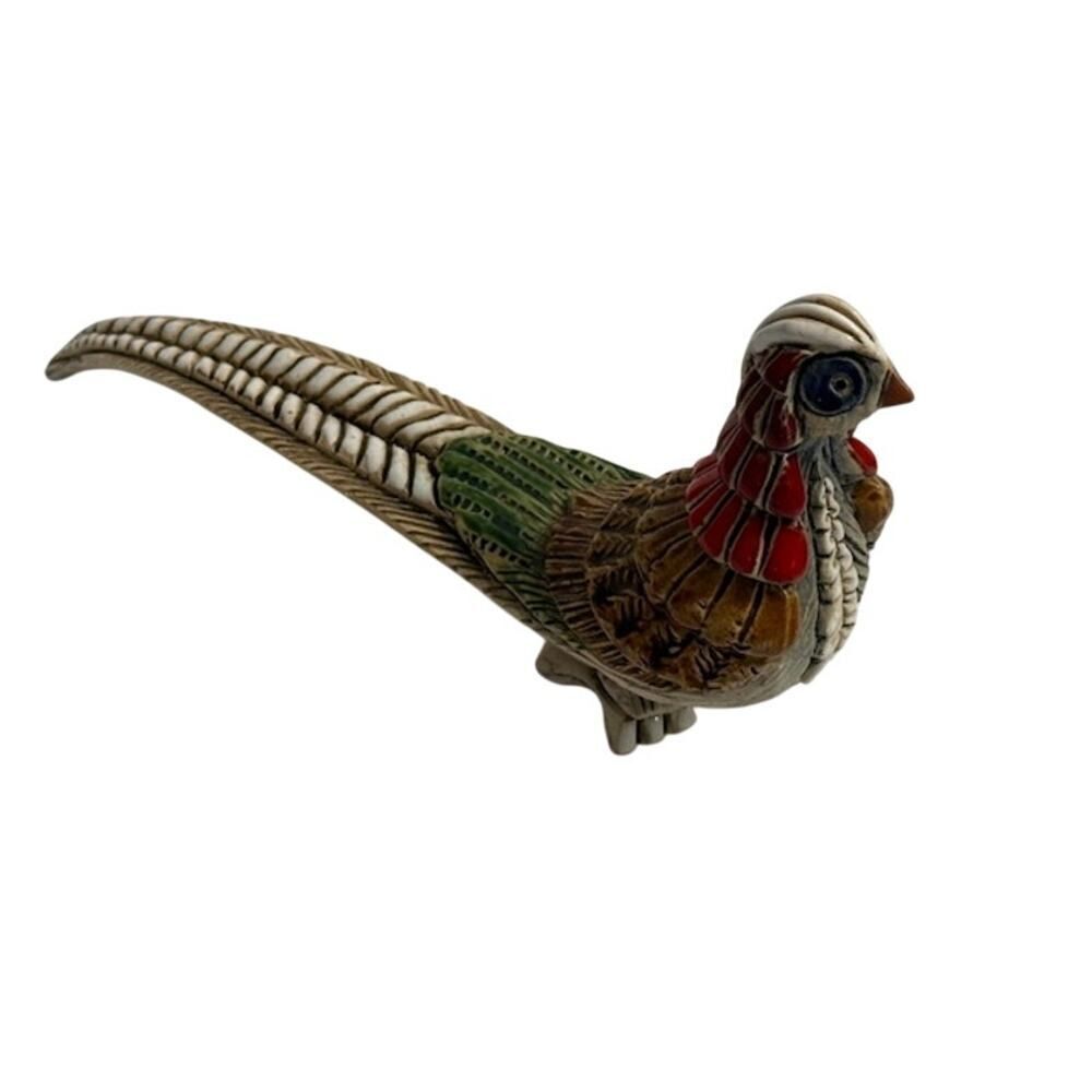 Vintage Artesania Rinconada Uruguay Signed Pheasant Bird Figurine 7" - Picture 3 of 6